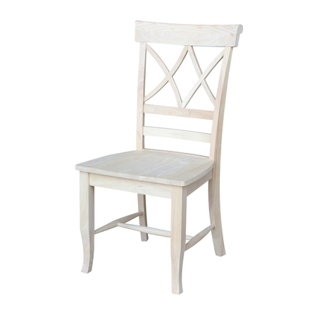 INTERNATIONAL CONCEPTS Set of 2 Lacy Dining Chairs, Unfinished C-43P